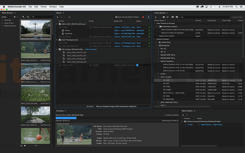 Adobe Media Encoder 2022 Screenshot